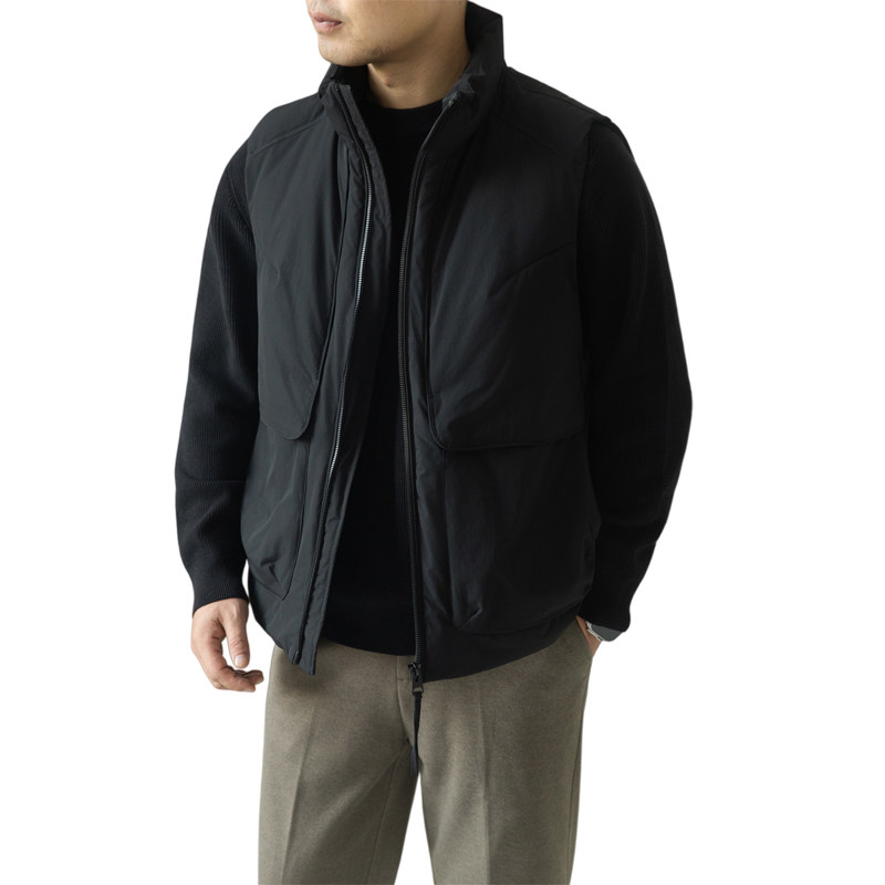 老钱风标羽绒马甲男冬季宽松潮牌保暖外套羽绒服背心M159-P125,男装背心/马甲,电商A239