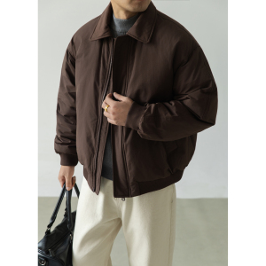 老钱风标翻领羽绒服夹克外套男潮流百搭冬季上衣外套Y5535-P195图片