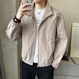 春季外套男士美式潮流立领宽松时尚拼接痞帅休闲夹克JK6507-P130，男装夹克，电商A239