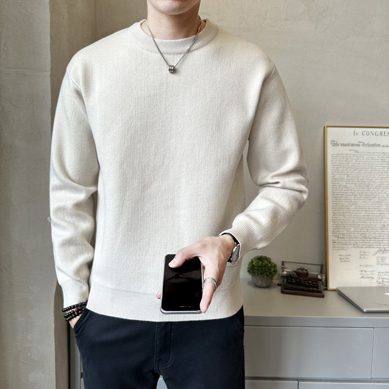 秋冬季圆领针织衫上衣男休闲内搭毛衣MY7750-P68,男装针织衫/毛衣,电商A239