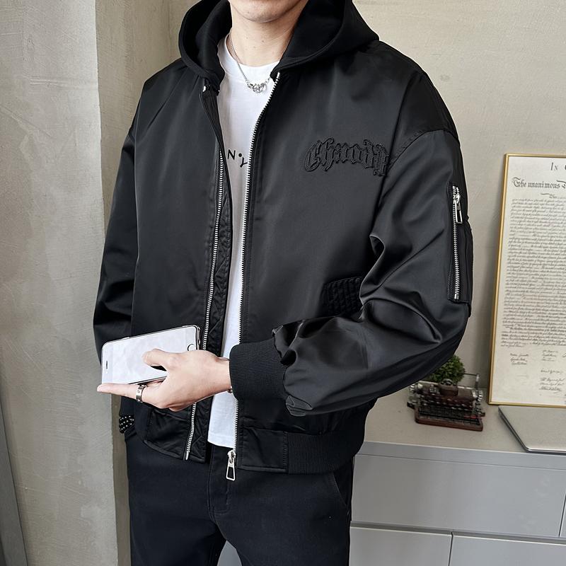 春季男士可拆卸帽子夹克外套时尚百搭宽松上衣男装潮JK2526-P160,男装夹克,电商A239