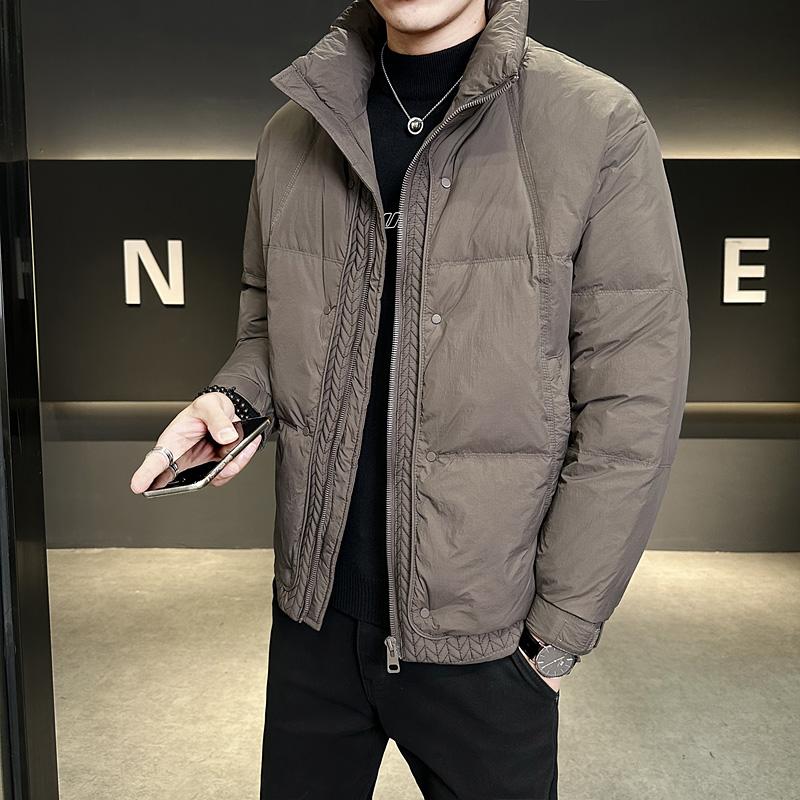 冬季短款立领标羽绒服男工艺款加厚面包服保暖外套Y201-P220,男装羽绒服,电商A239
