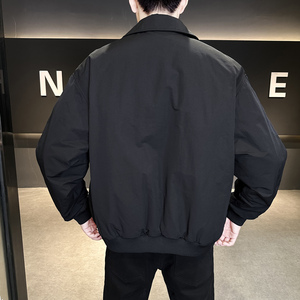 标老钱风翻领羽绒服夹克外套男潮流百搭冬季上衣外套Y5535-P195图片