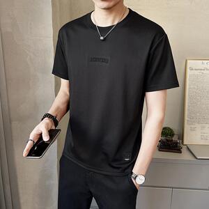 夏季时尚男士短袖t恤休闲钢印圆领半袖百搭上衣T95505-P38图片
