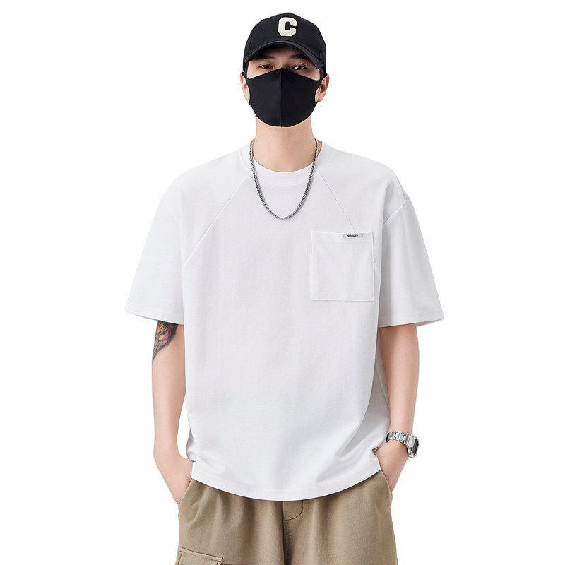 男士短袖T恤夏季时尚百搭休闲圆领半袖上衣拼口袋T8785-P55控95,男装T恤,电商A239