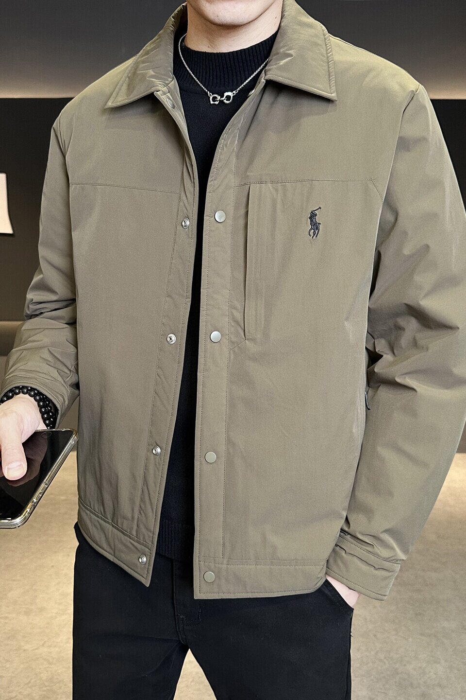 标轻薄羽绒服男工装风冬季潮流翻领短款外套男士夹克Y5512-P165,男装羽绒服,电商A239