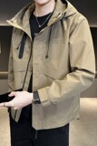 秋季潮牌连帽工装夹克冲锋衣外套男潮流帅气休闲上衣服JK77-P120，男装夹克，电商A239
