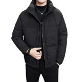 冬季短款立领标羽绒服男工艺款加厚面包服保暖外套Y201-P220，男装羽绒服，电商A239
