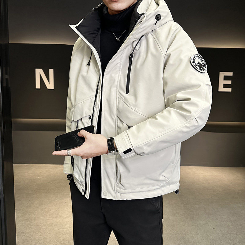冬季新款店主工装羽绒服男 短款冲锋衣保暖羽绒外套Y117-P200图片