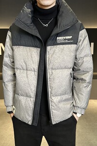 冬季店主新款标拼色立领羽绒服男 短款保暖羽绒外套Y11578-P225图片