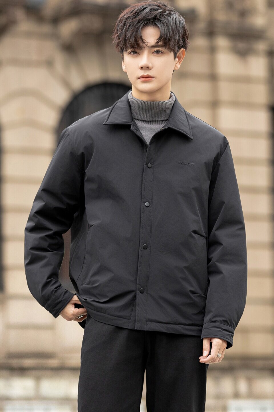 标轻薄羽绒服男冬季潮流翻领短款休闲外套男士夹克Y5530-P165,男装夹克,电商A239