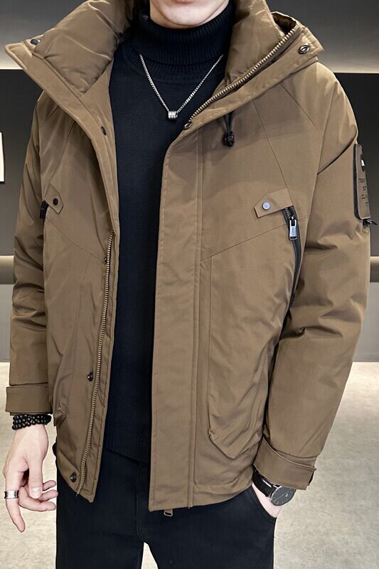 冬季新款工装羽绒服男短款保暖羽绒外套Y9870-P195,男装羽绒服,电商A239