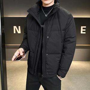 冬季短款立领标羽绒服男 工艺款加厚面包服保暖外套Y201-P220图片