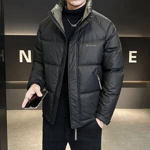 新款拼色立领羽绒服男短款外衣保暖羽绒外套Y611-P165