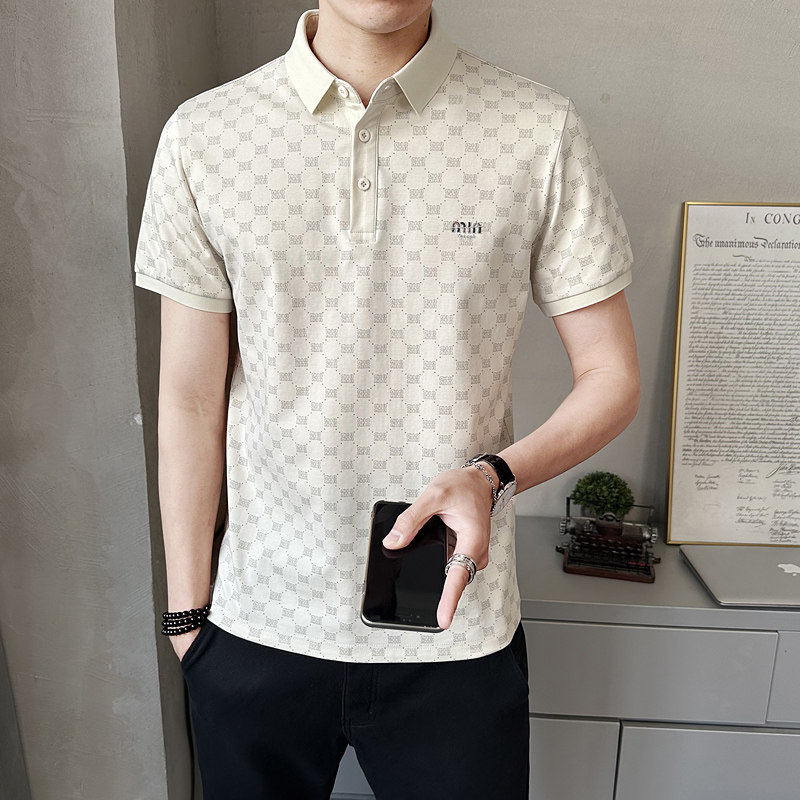 春季新款男士短袖T恤时尚百搭休闲上衣潮牌半袖POLO衫PL68621-P63,男装Polo衫,电商A239