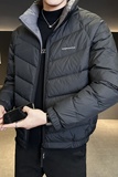 标轻薄排骨羽绒服男冬季潮流立领短款外套男士夹克Y8605-P160，男装夹克，电商A239