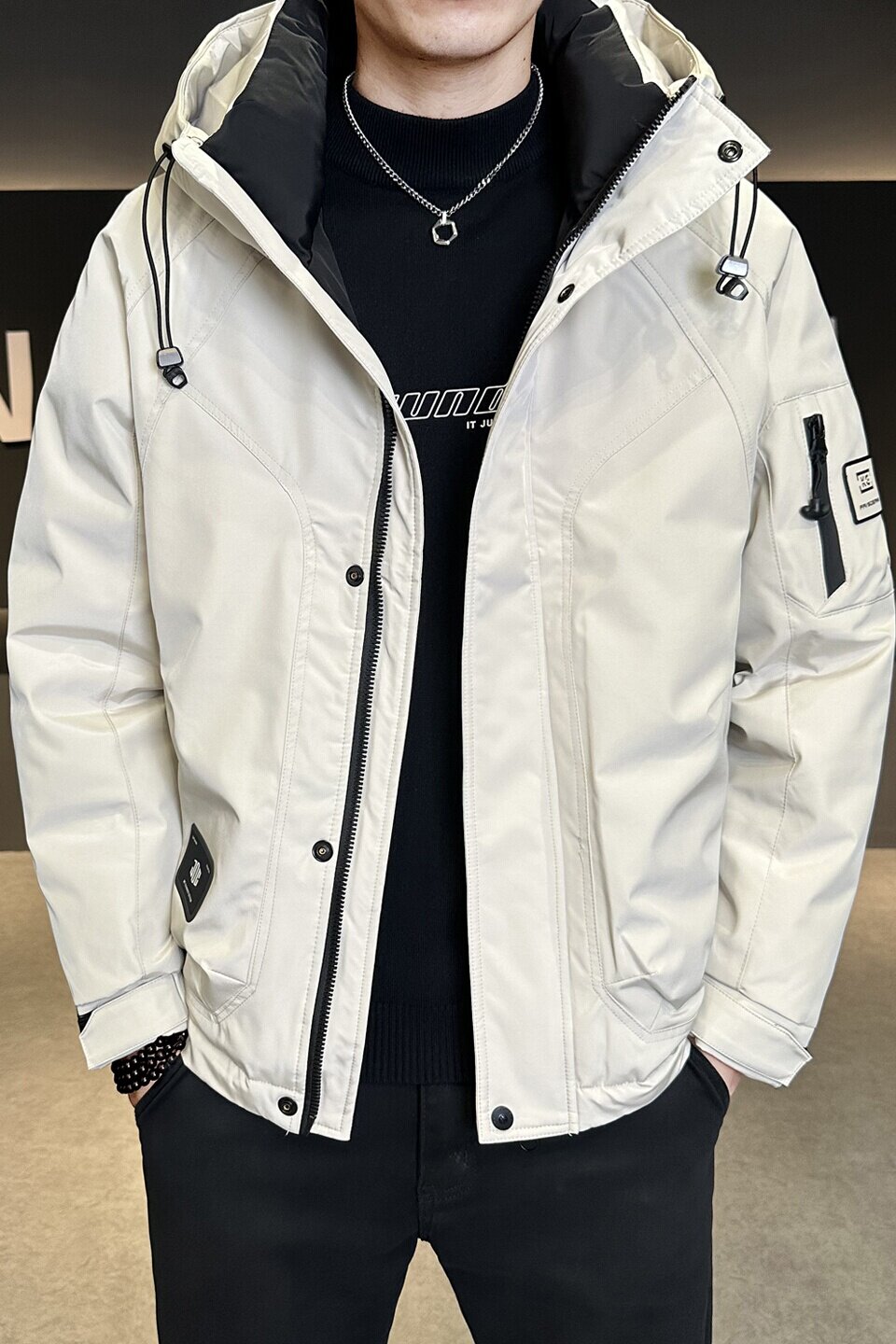 冬季新款工装羽绒服男短款保暖羽绒外套夹克YR25109-P245,男装夹克,电商A239