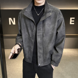 春季新款皮衣外套男士立领休闲时尚帅气机车皮褂子痞帅P881-P165，男装皮衣，电商A239
