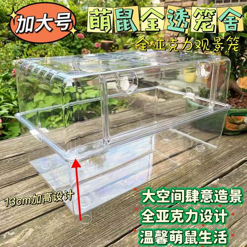 加大号亚克力观星水晶仓鼠笼
