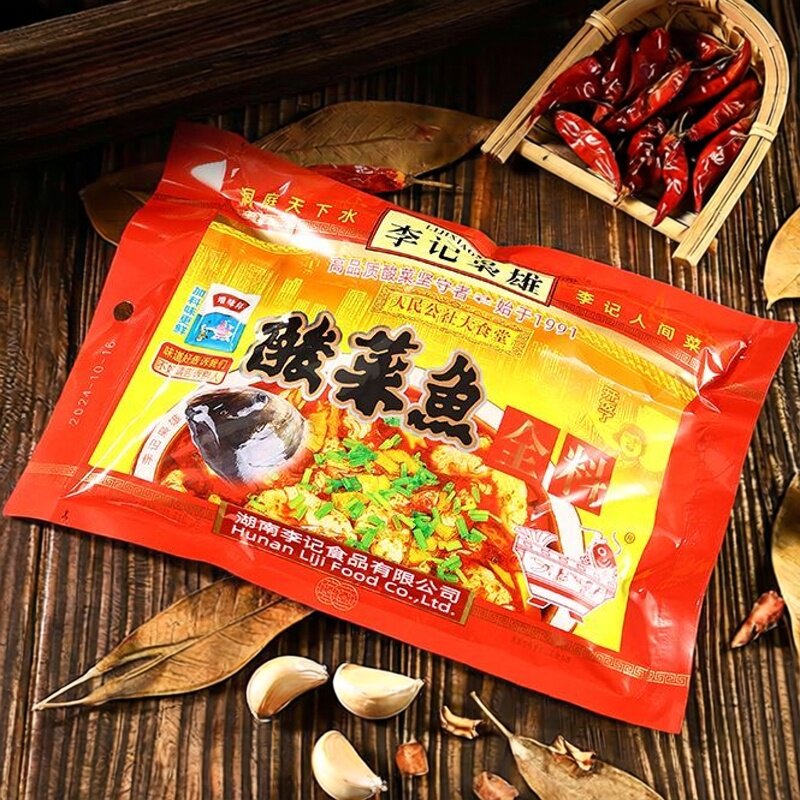 李记枭雄酸菜鱼全料商用泡菜正宗四川老坛酸菜火锅水煮鱼调料280g