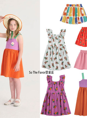 26夏季新品BC童装连衣裙女孩满印短裙印花吊带背心裙