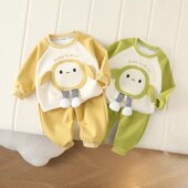 套装 春秋儿童小2024休闲新款 蛋仔两件套长袖 洋气春季 宝宝帅气 时尚