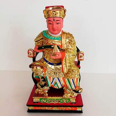 手工雕刻华光大帝神像 木雕华光帝君 华光将 火神 五显大帝 30CM