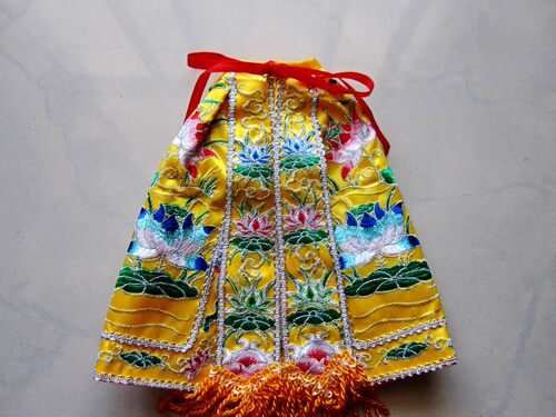 佛像披风菩萨披风观音披风观音衣服荷花莲花披风竹衣高档神衣30cm