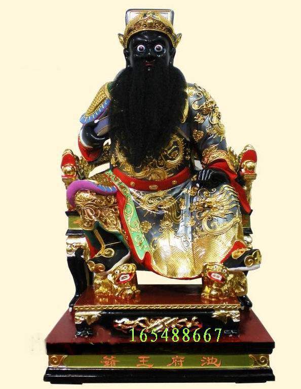 池府王爷木雕池府千岁 池府元帅 五府王爷 香樟木雕 神像订做60cm