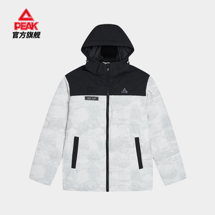 匹克国旗款羽绒服女士冬季新款鸭绒加厚保暖运动短款外套F5244198