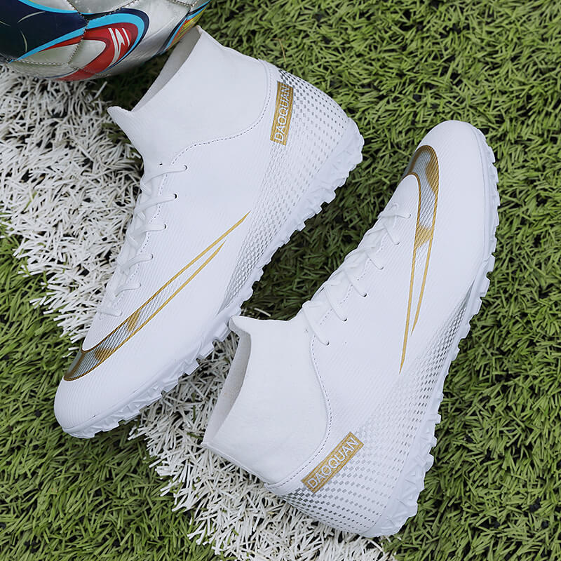 专业足球鞋欧文领跑皮面高帮通用