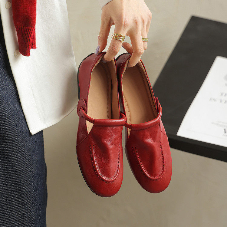 头层植鞣牛皮乐福鞋女 2.5cm 低跟浅米色隐形内增高通勤百搭单鞋,女鞋,深口单鞋,淘宝优惠券,粉丝福利购,淘宝优惠卷