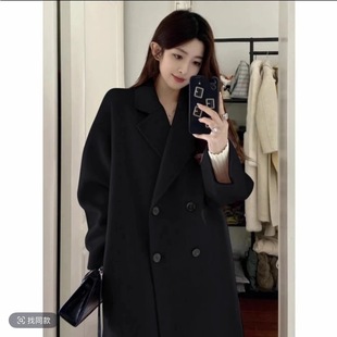 外套 高个子毛呢大衣女加长到脚踝秋冬超长呢子长款 衣长145CM