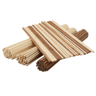 细木条DIY手工制作建筑模型立体构成材料小圆棒木棍竹棒竹棍签柱