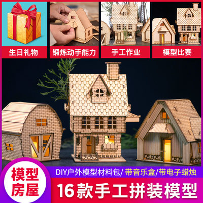 螃蟹王国diy手工拼装房子模型