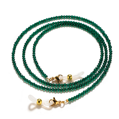 水晶尖晶石眼镜链女耳机防丢链