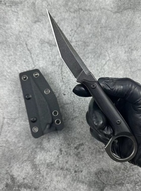 直刀开刃巴斯蒂内利同款爪刀户外防身冷兵器水果刀开箱小刀分割刀