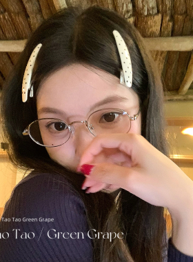 韩系白色波点发夹边夹侧边高级感发卡女2026新款前额刘海碎发夹子