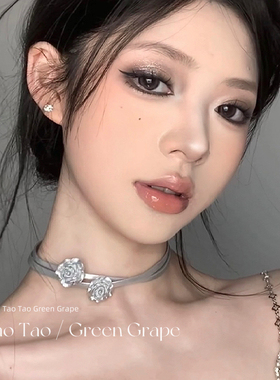 银色玫瑰花颈链backto2000s