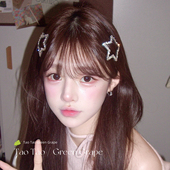 五角星水钻镂空发夹女刘海前额对夹边夹侧边高级星星bb夹韩系发饰