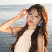 超仙蓝色雪纺耳环女2026新款 小众高级感耳钉夏日海边度假花朵耳饰