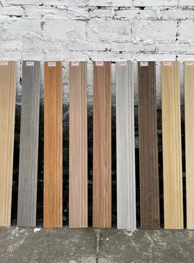 仿实木纹瓷砖踢脚线100x800客餐厅过道卧室全瓷仿古地脚线边角线