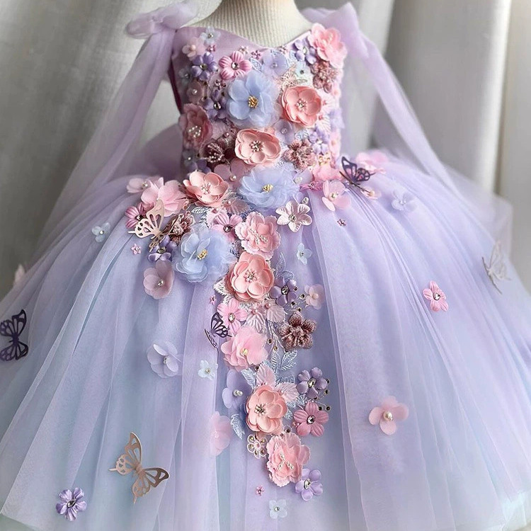女童蓬蓬纱公主裙儿童礼服生日花童主持走秀钢琴古筝演出六一表演