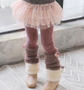 女童蕾丝裤裙秋冬加绒裤子儿童外穿长裤女孩百搭不倒绒加厚裙裤