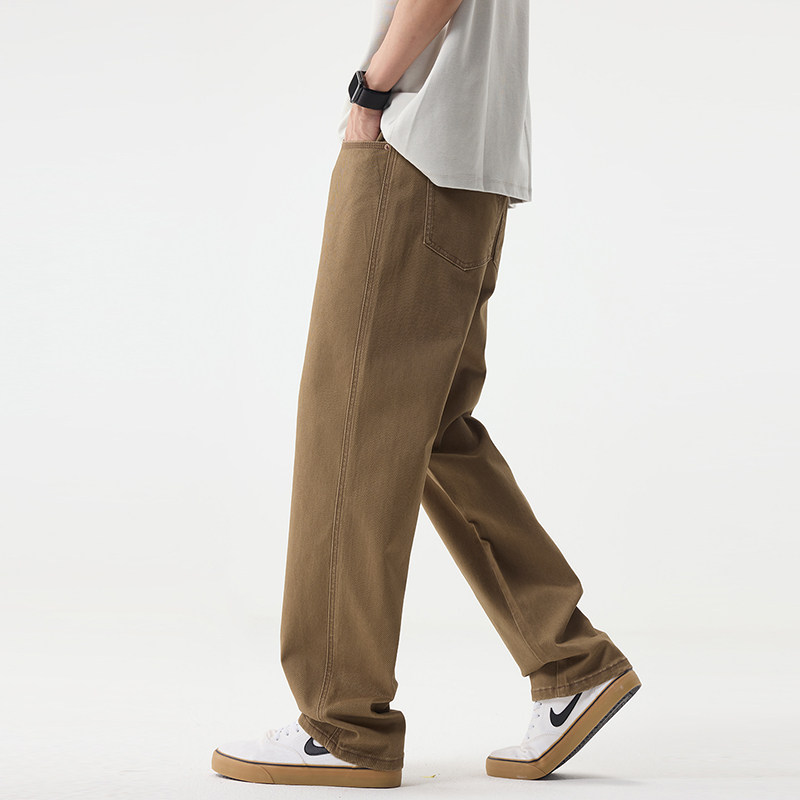 7号仓库昱本男装2026春夏新款弹力卡其色牛仔简约卡其基础款男士,男装,牛仔裤,淘宝优惠券,粉丝福利购,淘宝优惠卷