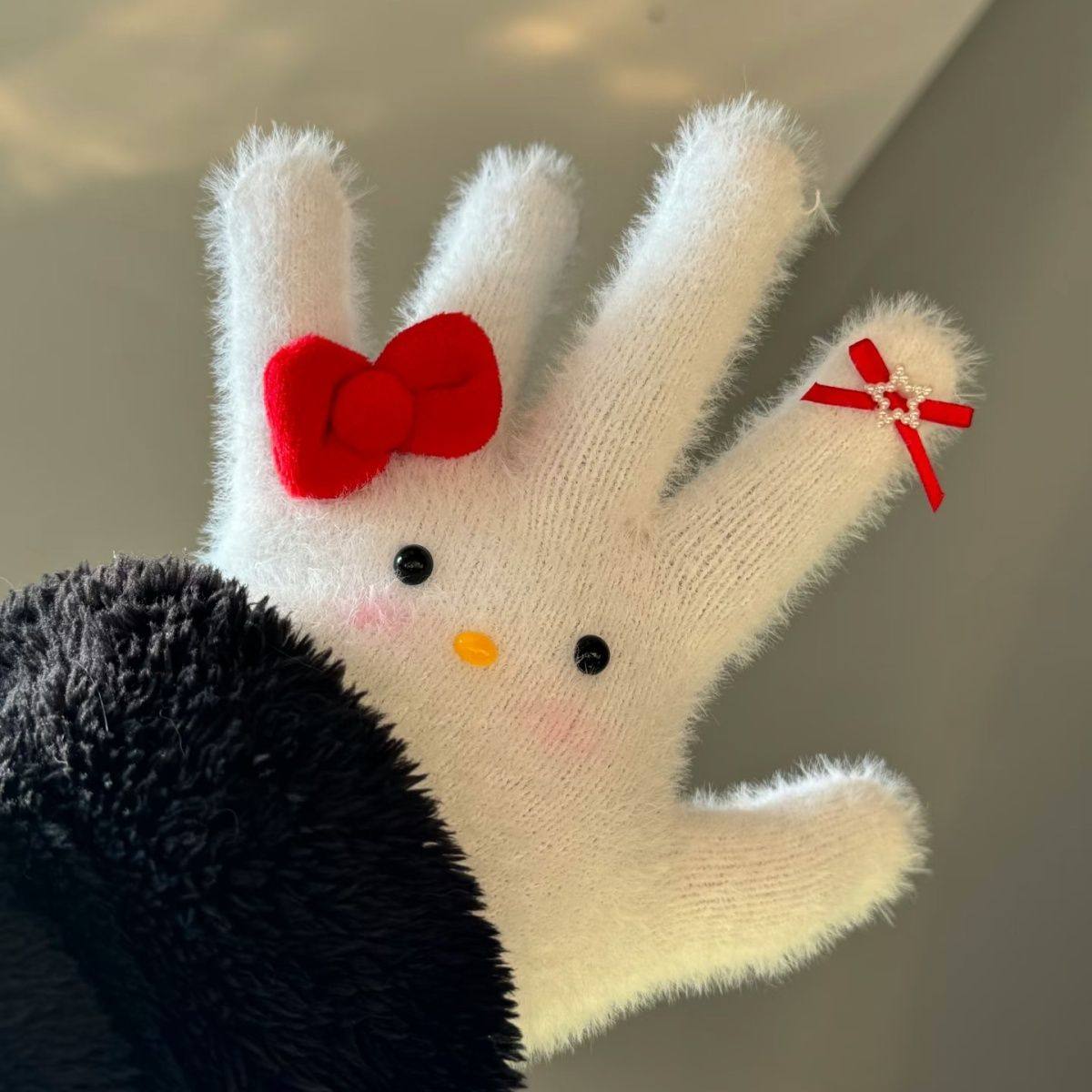 新款害羞蝴蝶结手套女冬季可爱少女心保暖学生骑行毛绒百搭高颜值,自行车/骑行装备/零配件,自行车手套,淘宝优惠券,粉丝福利购,淘宝优惠卷