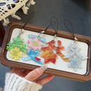 新款 春夏秋冬文字挂件亚克力创意钥匙扣幸运情侣小礼物吊饰品 四季