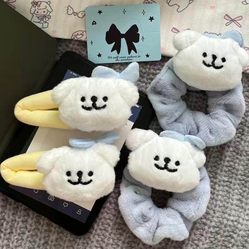 蓝色蝴蝶线条狗发圈甜美少女侧边BB夹网红百搭马尾头绳卡通发饰,饰品/流行首饰/时尚饰品新,发饰,淘宝优惠券,粉丝福利购,淘宝优惠卷