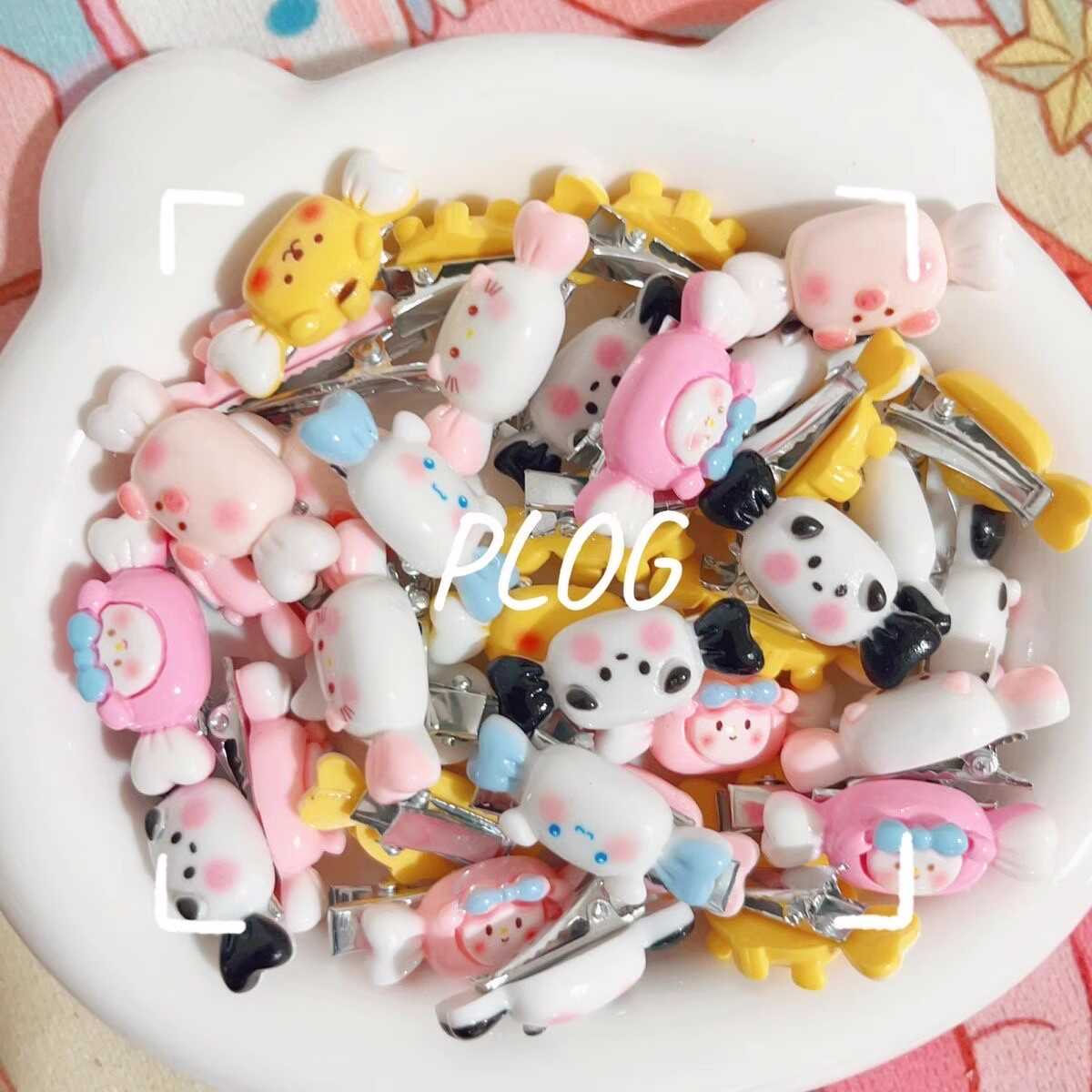 可爱腮红动物糖果发夹甜美可爱少女心迷你日系卡通头饰儿童碎发夹