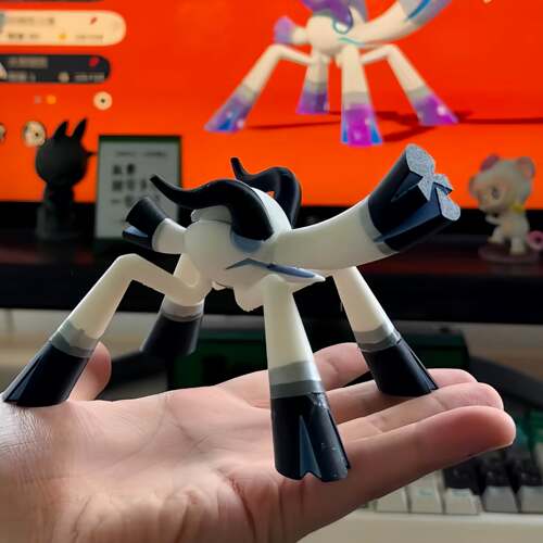 异色燃薪虫洛克王国：世界火草系精灵3D打印模型玩具游戏周边摆件